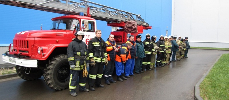 Учения на заводе напольных покрытий  ООО«Ютекс РУ»