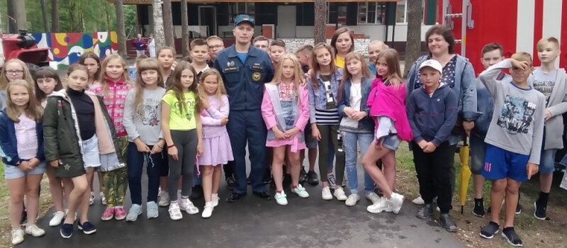 Ковровские пожарные провели тактическое занятие в детском оздоровительном лагере "Солнечный"