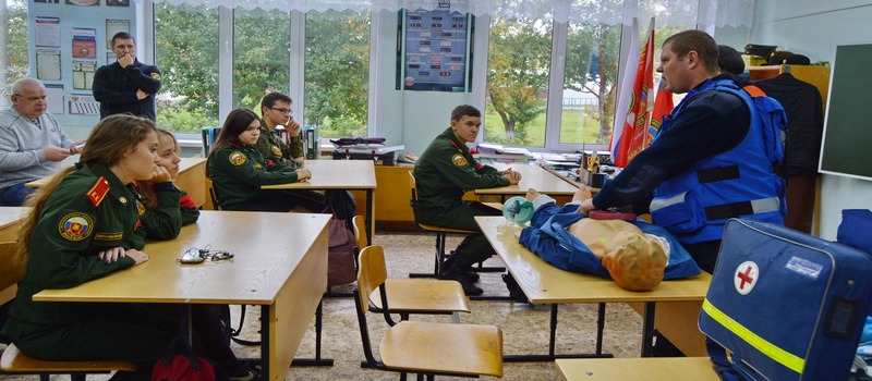 Спасатели провели занятие с кадетами в п.Мелехово