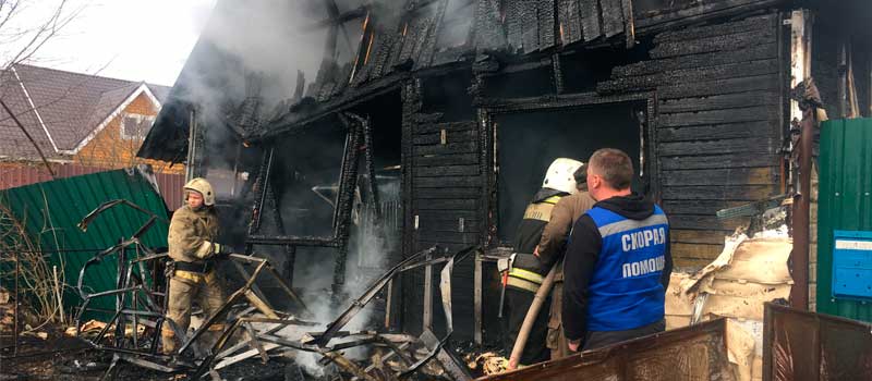 Пожар в Сергейцево. Погиб  мужчина 
