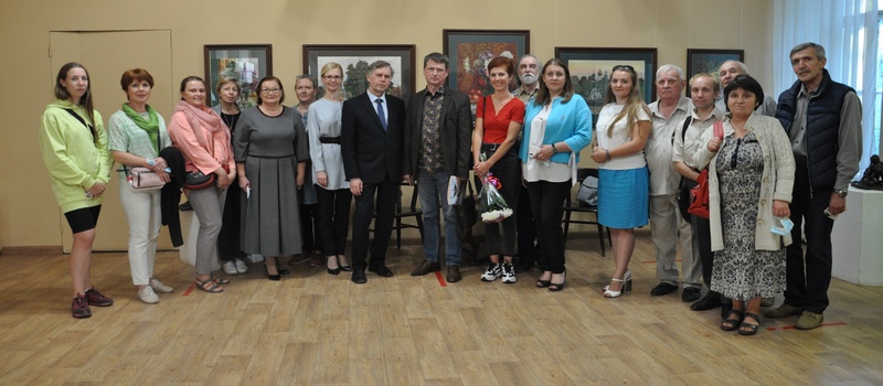 Открытие выставки педагогов Академии акварели С.Н. Андрияки А.П. Волкова и С.Л. Кривцова 