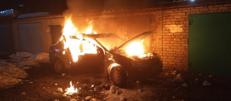 В Коврове сгорел автомобиль