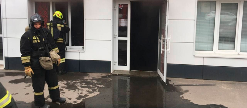 Пожар в магазине на  Социалистической