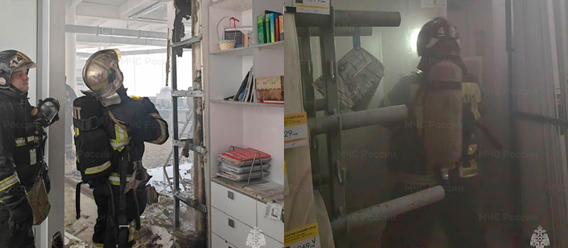 В Коврове загорелся магазин напольных покрытий