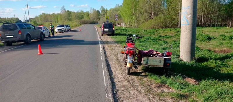  «Ниссан» и мотоцикл столкнулись в Ковровском районе