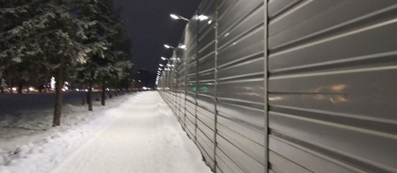 Завершены работы по устройству освещения тротуара вдоль мотодрома к Спортивной школе