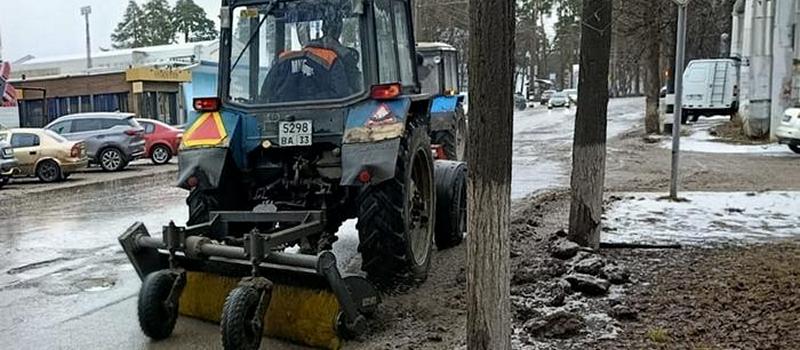 Уборка улично-дорожной сети Коврова 7 марта