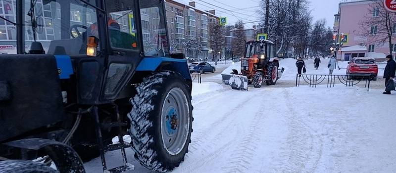 В уборке улично-дорожной сети Коврова 14 января приоритет - тротуарам